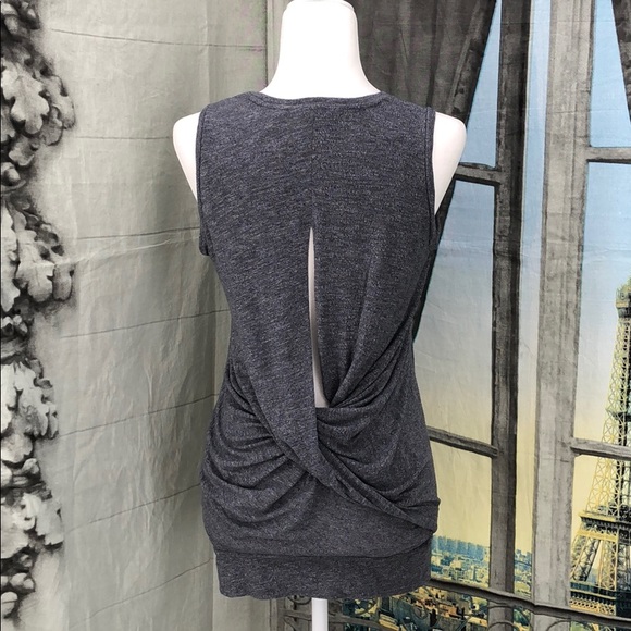 Athleta Grey Open Twist Back Tank Top Size XS - Picture 2 of 8